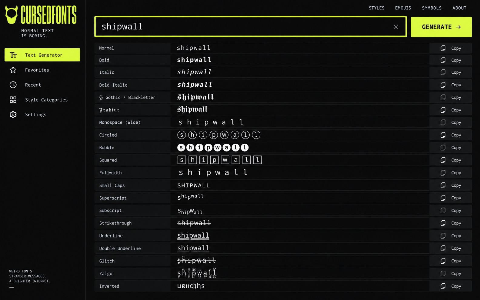 Cursed Fonts ảnh 1