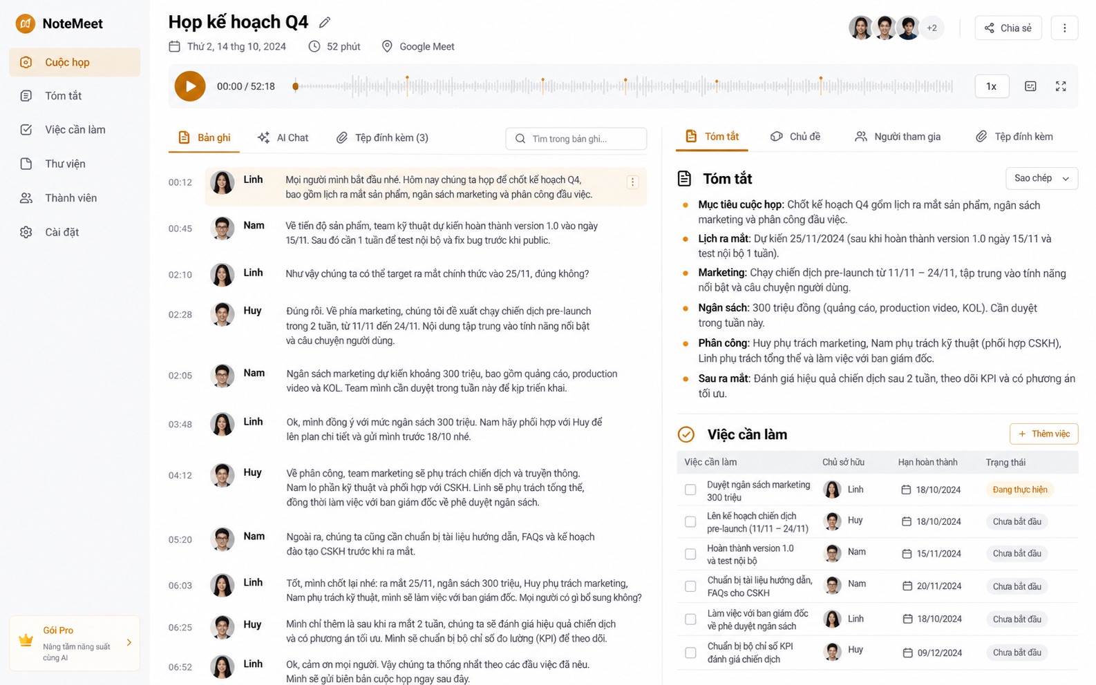 MeetNote screenshot 1